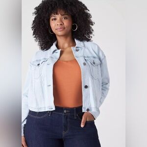Lane Bryant crop jean jacket